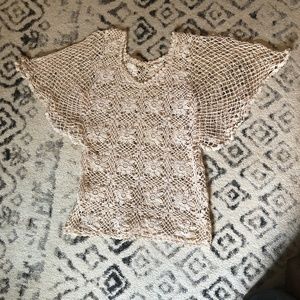 Vintage Crochet Cream Blouse